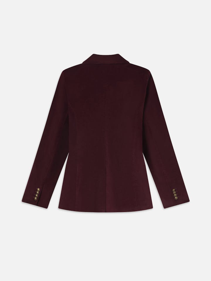 Frame Everyday Velvet Blazer Wine abigail fashion