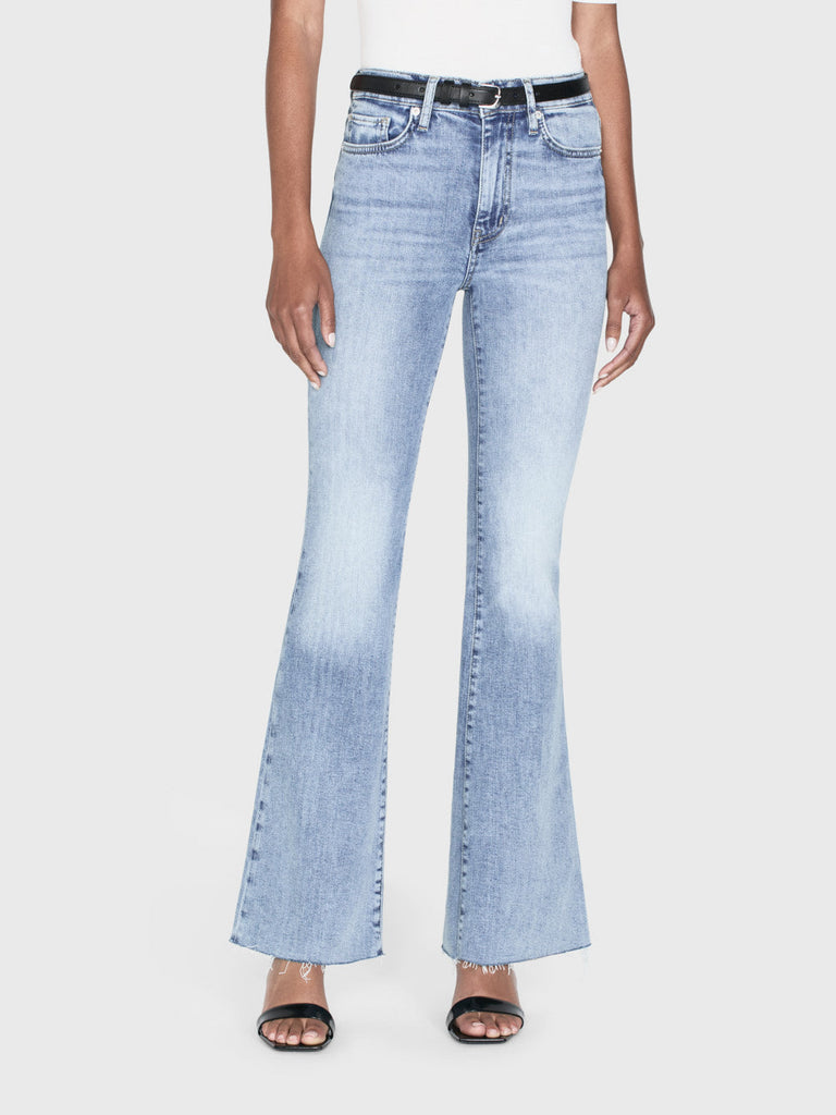 Frame Le Easy Flare Raw Fray Jeans Whimsy abigail fashion