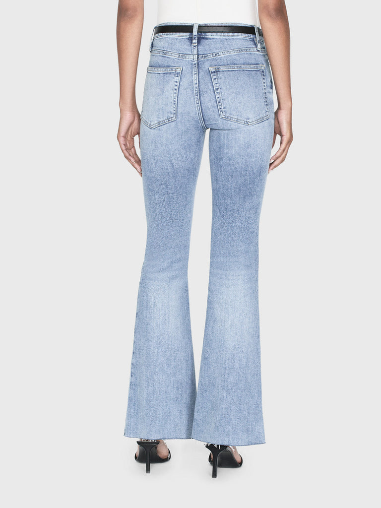 Frame Le Easy Flare Raw Fray Jeans Whimsy abigail fashion