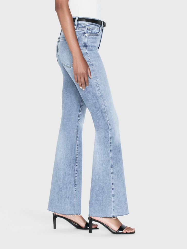 Frame Le Easy Flare Raw Fray Jeans Whimsy abigail fashion