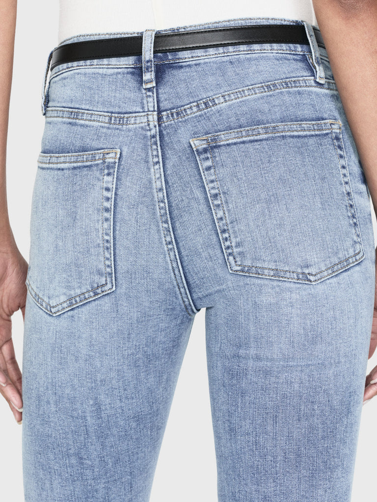 Frame Le Easy Flare Raw Fray Jeans Whimsy abigail fashion