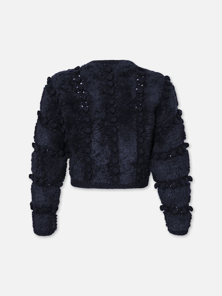 Frame Pom Pom Cardi Navy abigail fashion