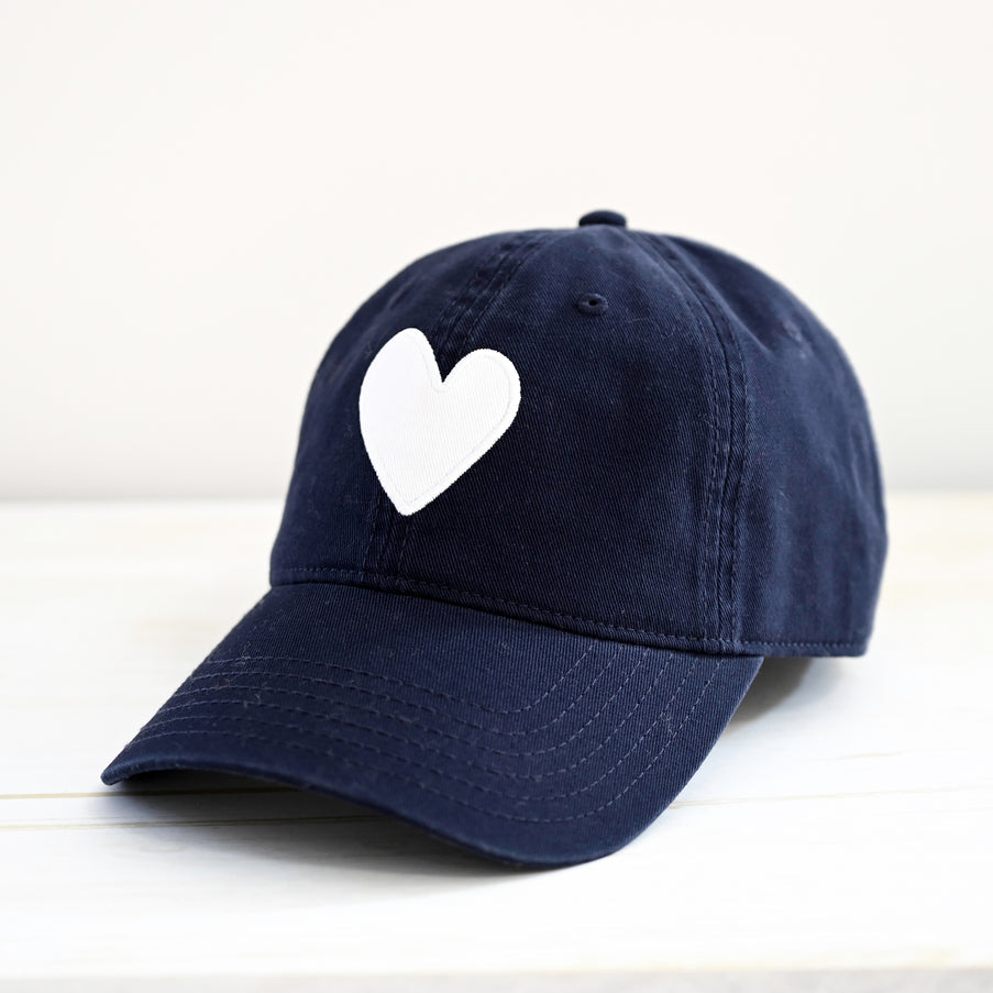 Kerri Rosenthal Baseball Hat Heart Patch Indigo/White Indigo/White abigail fashion