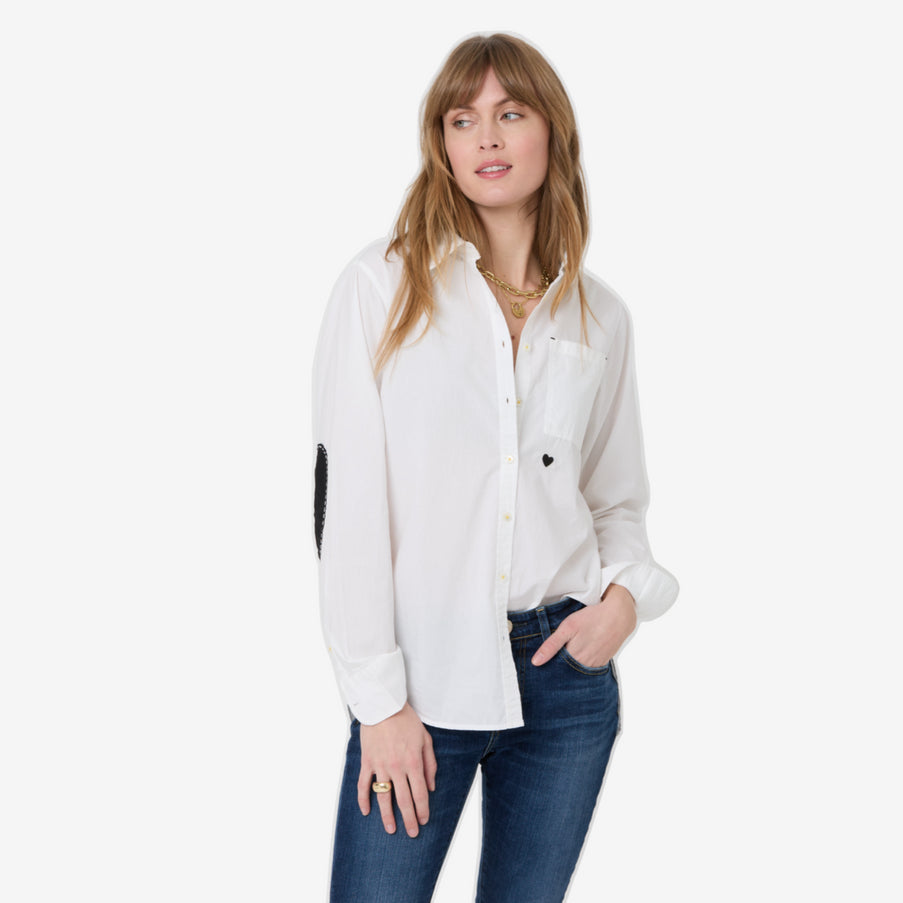 Kerri Rosenthal Mia Shirt Core Classic White White abigail fashion