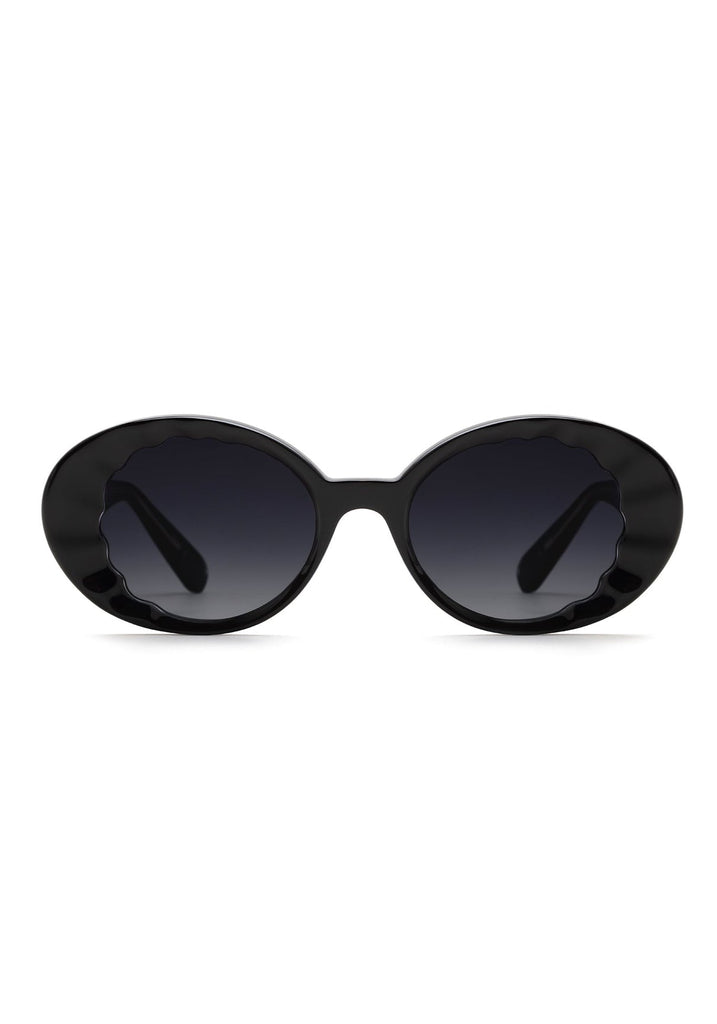 Krewe Alixe Black + Black And Crystal Sunglasses Black + Black and Crystal abigail fashion