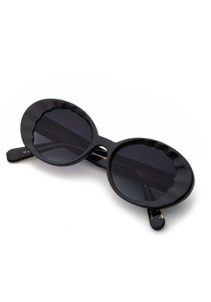 Krewe Alixe Black + Black And Crystal Sunglasses Black + Black and Crystal abigail fashion