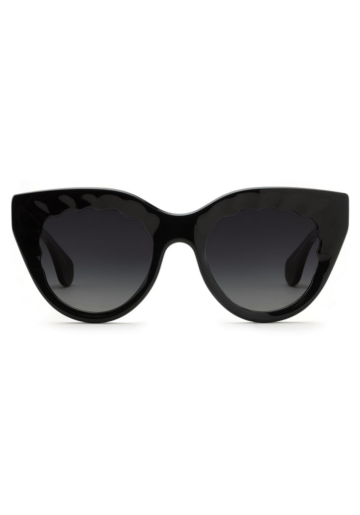 Krewe Charlotte Black + Black And Crystal Sunglasses Black + Black and Crystal abigail fashion