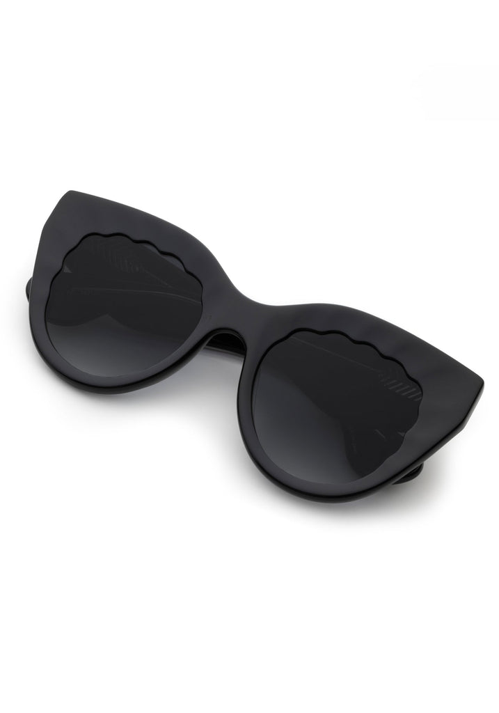 Krewe Charlotte Black + Black And Crystal Sunglasses Black + Black and Crystal abigail fashion