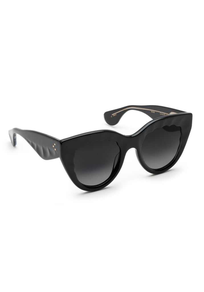 Krewe Charlotte Black + Black And Crystal Sunglasses Black + Black and Crystal abigail fashion