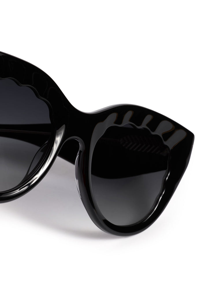 Krewe Charlotte Black + Black And Crystal Sunglasses Black + Black and Crystal abigail fashion