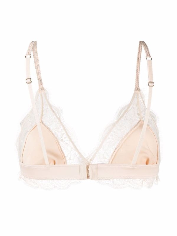 Love Stories Love Lace Delicate Triangle Bralette Off White abigail fashion