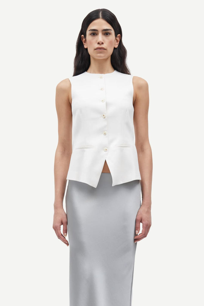 Samsøe Samsøe Saruma Vest Egret abigail fashion