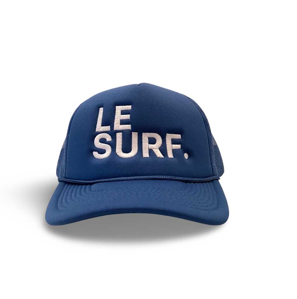 Le Surf Le Surf Hat Foam Round Brim Snapback Royal Blue/Large White Logo abigail fashion