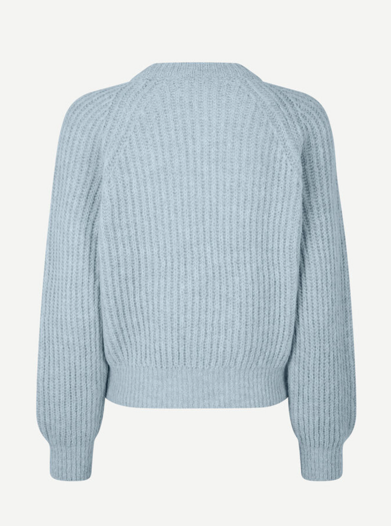 Samsøe Samsøe Layla Crew Neck Jumper Grey Blue Mel Grey Blue Mel abigail fashion